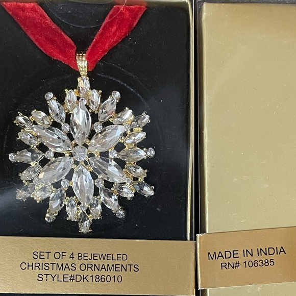 Set of 8 bejeweled Christmas ornaments - Picture 4 of 4